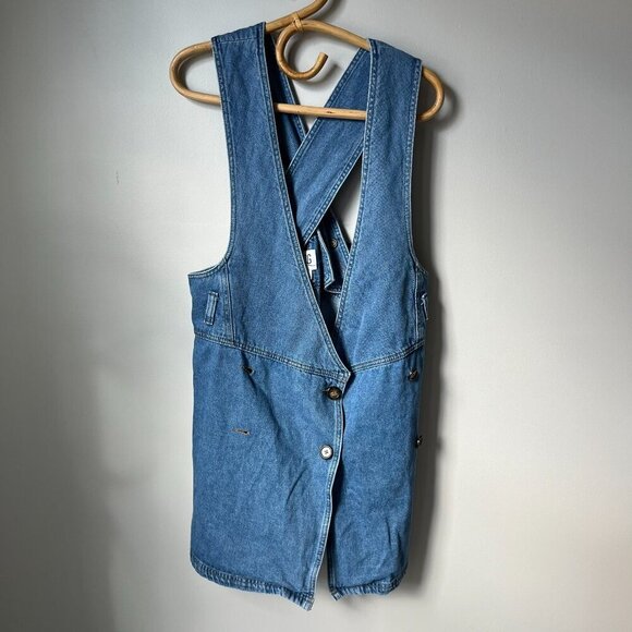 BDG Double Breasted Denim Skirtall Overall Women's Large - Picture 2 of 9